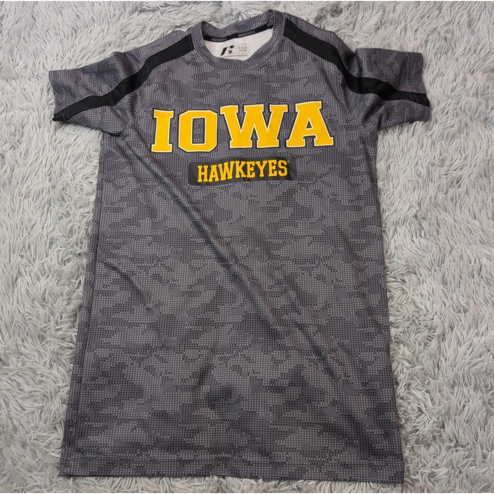 Iowa Hawkeyes Shirt Womens S Gray University College Camo Athletic